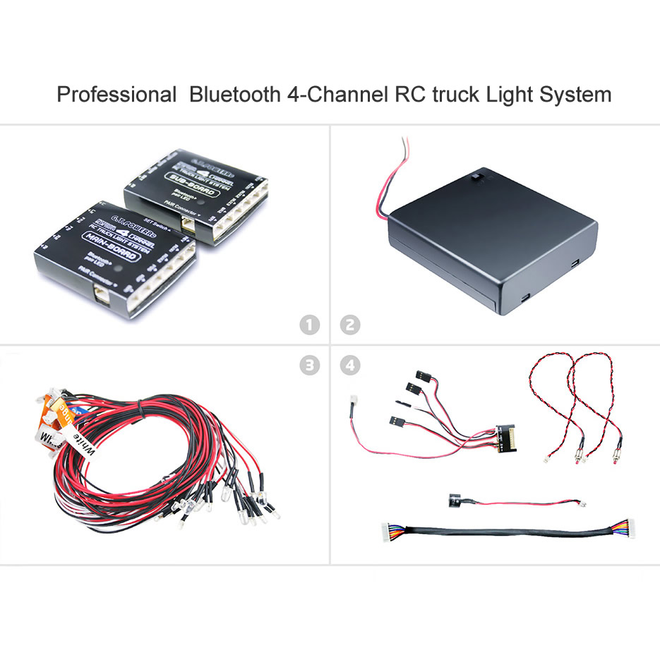 Professional  Bluetooth 4-Channel RC truck Light System