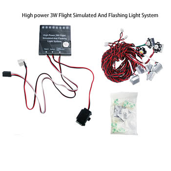 High Power 3W Flight Simulated and Flashing Light System